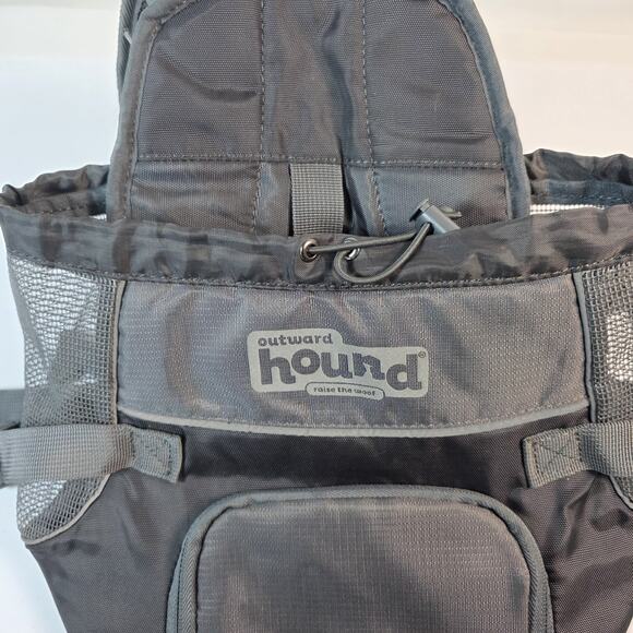 Raise the Woof Outward Hound Pooch Black Front pack Carrier Backpack Small Dog - Picture 3 of 10